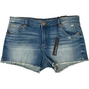 SeeThruSoul (32) Cut Off Raw Hem Distressed High Rise Boyfriend Shorts